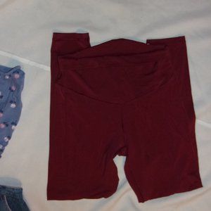 size medium active wear work out  pants womens leggings gym maroon